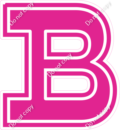 18" Greek Individual Flat Hot Pink - Alphabet Pieces Beta