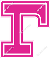 18" Greek Individual Flat Hot Pink - Alphabet Pieces Gamma