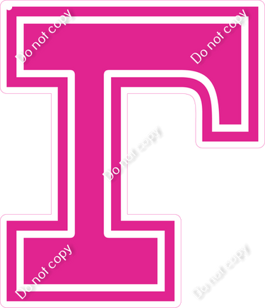 18" Greek Individual Flat Hot Pink - Alphabet Pieces Gamma