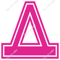 18" Greek Individual Flat Hot Pink - Alphabet Pieces Delta