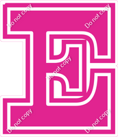 18" Greek Individual Flat Hot Pink - Alphabet Pieces Epsilon