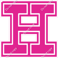18" Greek Individual Flat Hot Pink - Alphabet Pieces Eta