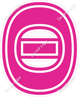 18" Greek Individual Flat Hot Pink - Alphabet Pieces Theta