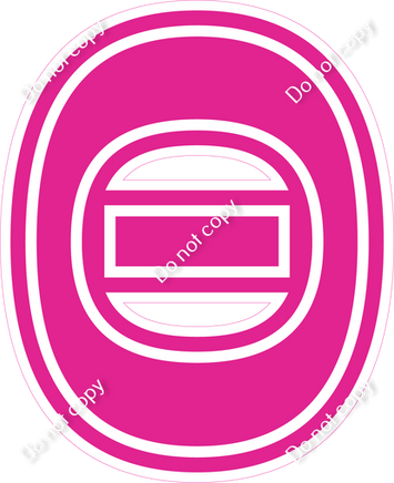 18" Greek Individual Flat Hot Pink - Alphabet Pieces Theta