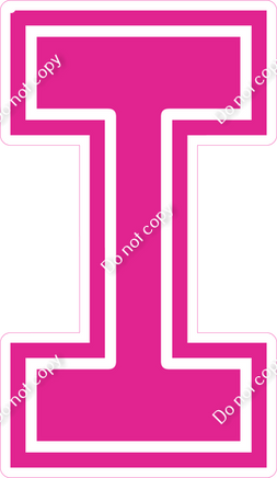 18" Greek Individual Flat Hot Pink - Alphabet Pieces Lota