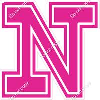 18" Greek Individual Flat Hot Pink - Alphabet Pieces Nu