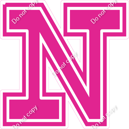 18" Greek Individual Flat Hot Pink - Alphabet Pieces Nu