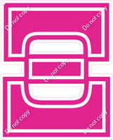 18" Greek Individual Flat Hot Pink - Alphabet Pieces Xi