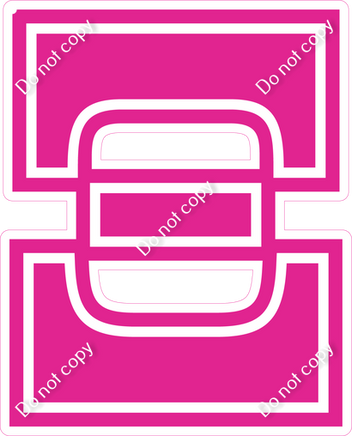 18" Greek Individual Flat Hot Pink - Alphabet Pieces Xi