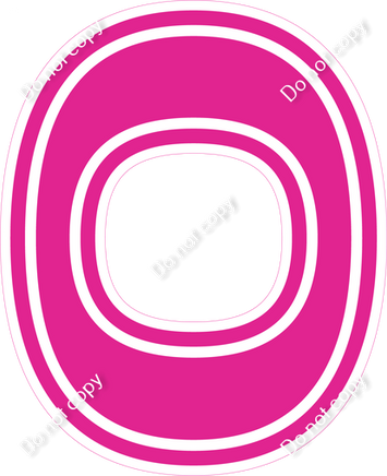 18" Greek Individual Flat Hot Pink - Alphabet Pieces Omicron