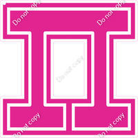 18" Greek Individual Flat Hot Pink - Alphabet Pieces Pi