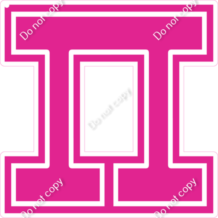 18" Greek Individual Flat Hot Pink - Alphabet Pieces Pi