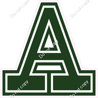 18" Greek Individual Flat Hunter Green - Alphabet Pieces Alpha