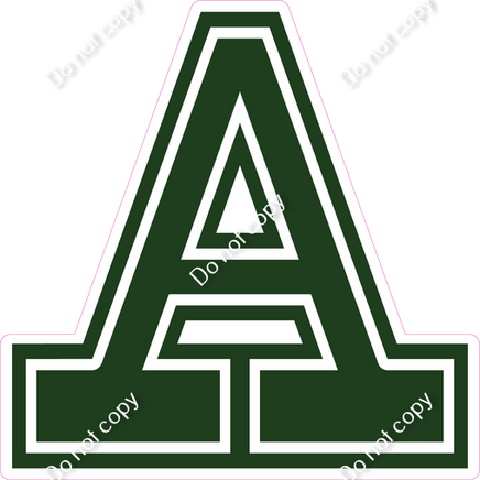 18" Greek Individual Flat Hunter Green - Alphabet Pieces Alpha