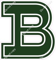 18" Greek Individual Flat Hunter Green - Alphabet Pieces Beta