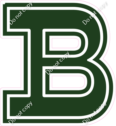 18" Greek Individual Flat Hunter Green - Alphabet Pieces Beta