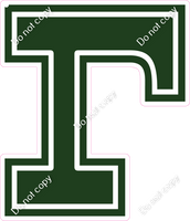 18" Greek Individual Flat Hunter Green - Alphabet Pieces Gamma