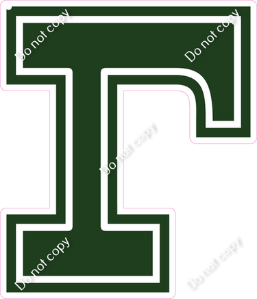 18" Greek Individual Flat Hunter Green - Alphabet Pieces Gamma