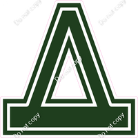 18" Greek Individual Flat Hunter Green - Alphabet Pieces Delta