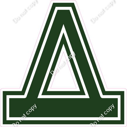 18" Greek Individual Flat Hunter Green - Alphabet Pieces Delta