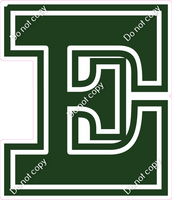 18" Greek Individual Flat Hunter Green - Alphabet Pieces Epsilon