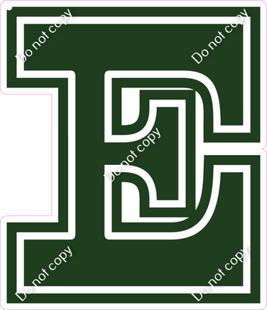 18" Greek Individual Flat Hunter Green - Alphabet Pieces Epsilon