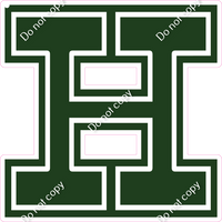 18" Greek Individual Flat Hunter Green - Alphabet Pieces Eta