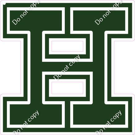 18" Greek Individual Flat Hunter Green - Alphabet Pieces Eta