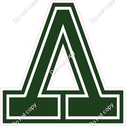 18" Greek Individual Flat Hunter Green - Alphabet Pieces Lambda