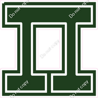 18" Greek Individual Flat Hunter Green - Alphabet Pieces Pi