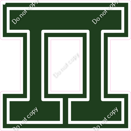 18" Greek Individual Flat Hunter Green - Alphabet Pieces Pi