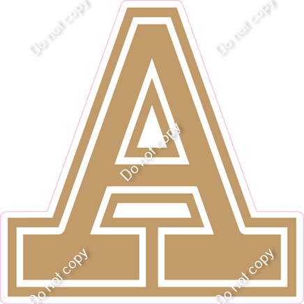 18" Greek Individual Flat Khaki - Alphabet Pieces Alpha