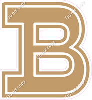 18" Greek Individual Flat Khaki - Alphabet Pieces Beta
