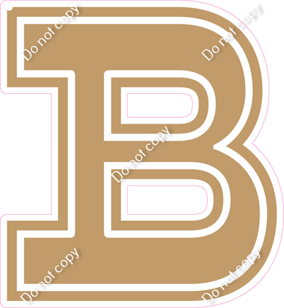 18" Greek Individual Flat Khaki - Alphabet Pieces Beta
