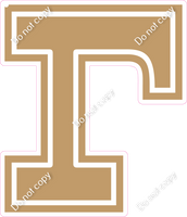 18" Greek Individual Flat Khaki - Alphabet Pieces Gamma