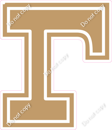 18" Greek Individual Flat Khaki - Alphabet Pieces Gamma