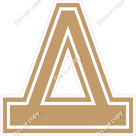 18" Greek Individual Flat Khaki - Alphabet Pieces Delta