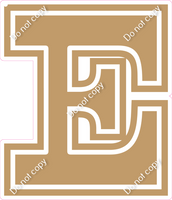 18" Greek Individual Flat Khaki - Alphabet Pieces Epsilon