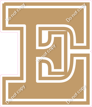18" Greek Individual Flat Khaki - Alphabet Pieces Epsilon