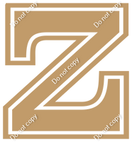 18" Greek Individual Flat Khaki - Alphabet Pieces Zeta