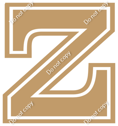 18" Greek Individual Flat Khaki - Alphabet Pieces Zeta