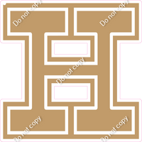 18" Greek Individual Flat Khaki - Alphabet Pieces Eta