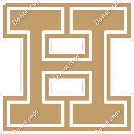 18" Greek Individual Flat Khaki - Alphabet Pieces Eta