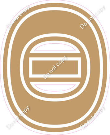 18" Greek Individual Flat Khaki - Alphabet Pieces Theta