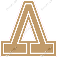 18" Greek Individual Flat Khaki - Alphabet Pieces Lambda