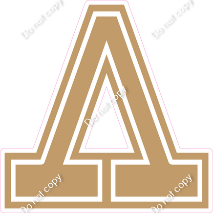 18" Greek Individual Flat Khaki - Alphabet Pieces Lambda
