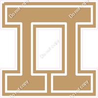 18" Greek Individual Flat Khaki - Alphabet Pieces Pi
