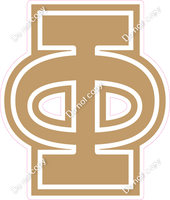 18" Greek Individual Flat Khaki - Alphabet Pieces Phi