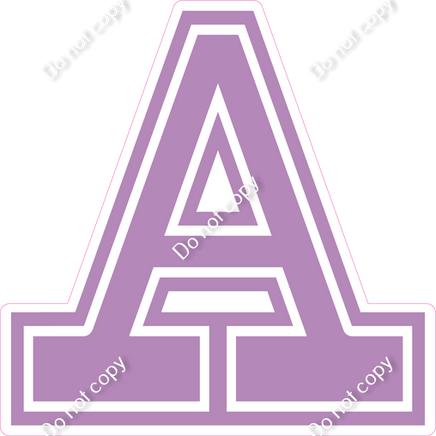 18" Greek Individual Flat Lavender - Alphabet Pieces Alpha