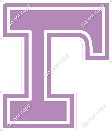 18" Greek Individual Flat Lavender - Alphabet Pieces Gamma